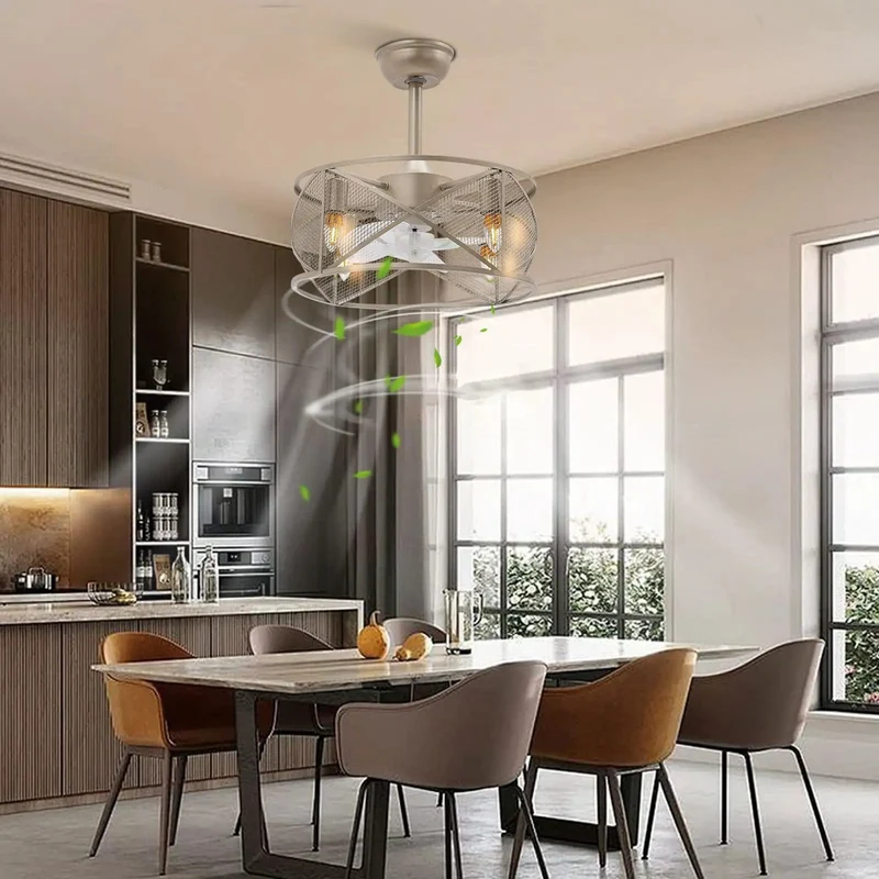 Slick Three Blade Ceiling Fan With Light Chill Quiet Modern Ceiling Mount For Bedroom Durable Iron Abs Frame Adjustable Rods Easy Hookup Snappy Airflow Sharp Home Lighting