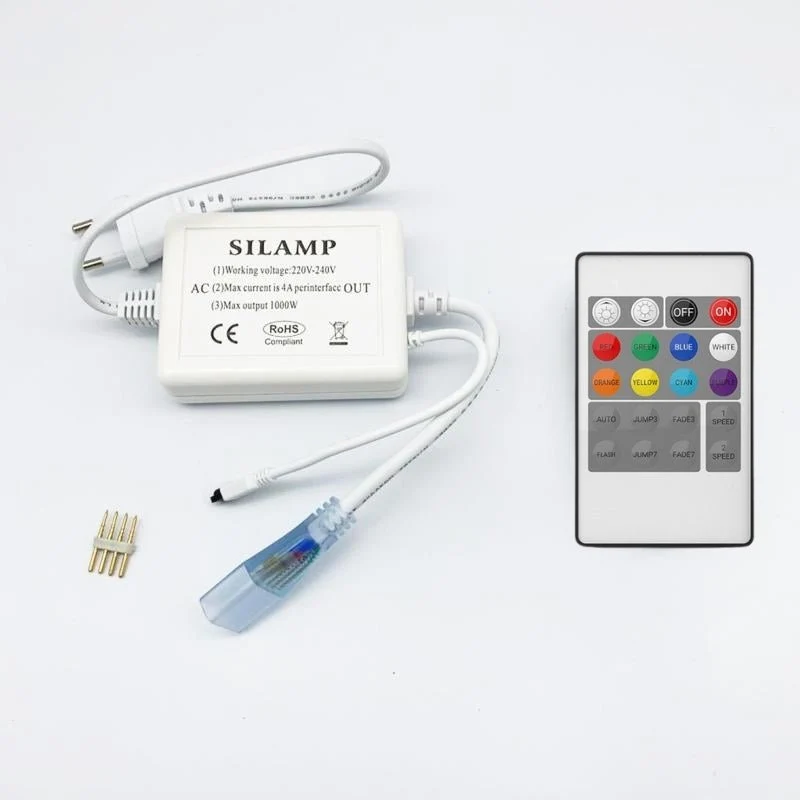 Ruban LED 50M 220V RGB Recoupable 5050 IP65 60LED/m + Télécommande