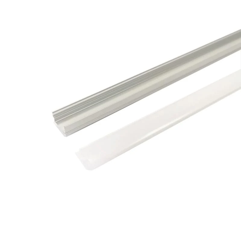 Profilé Aluminium 2m pour Ruban LED Couvercle Blanc Opaque