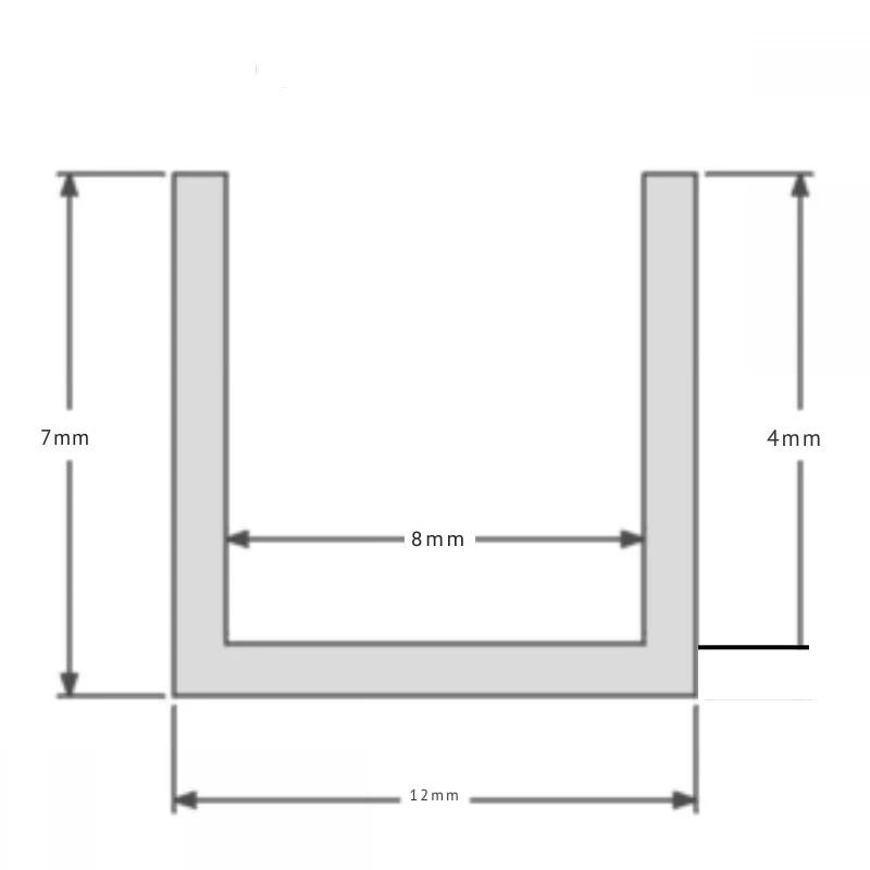 Profilé Aluminium 1m pour Ruban LED - Couvercle Blanc Opaque