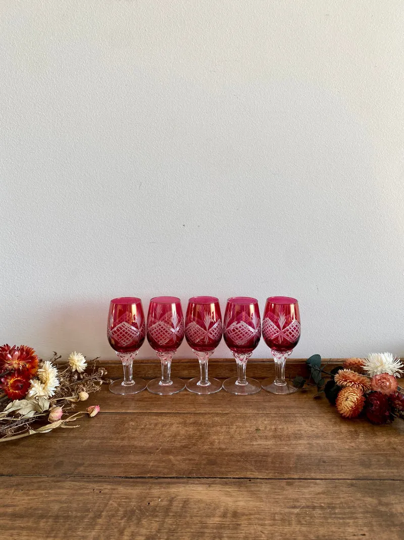 Verres à liqueur en cristal