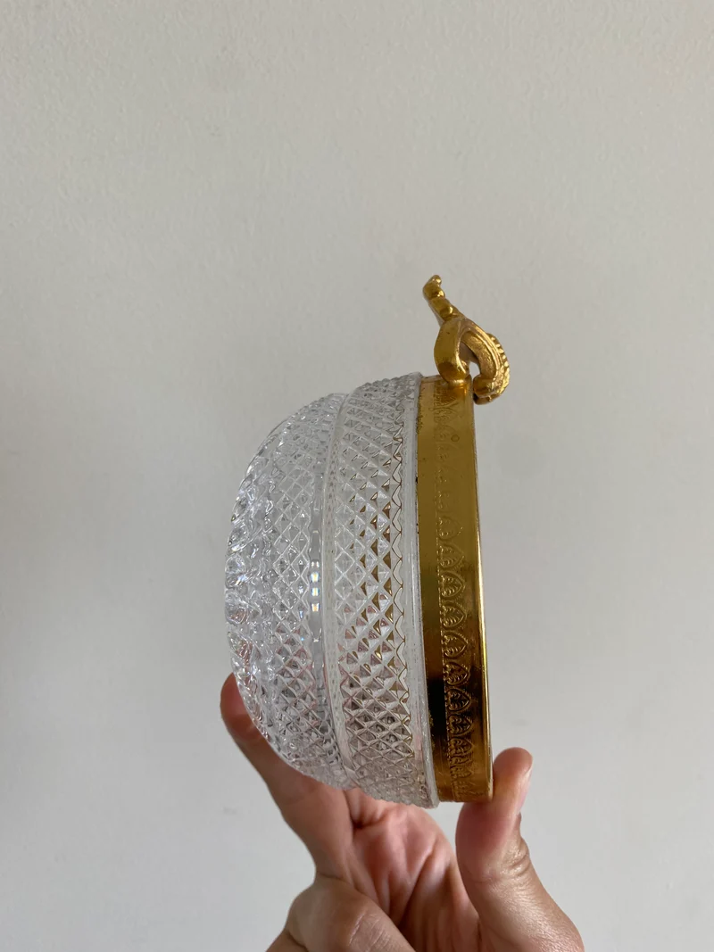 Vide-poches en cristal ciselé