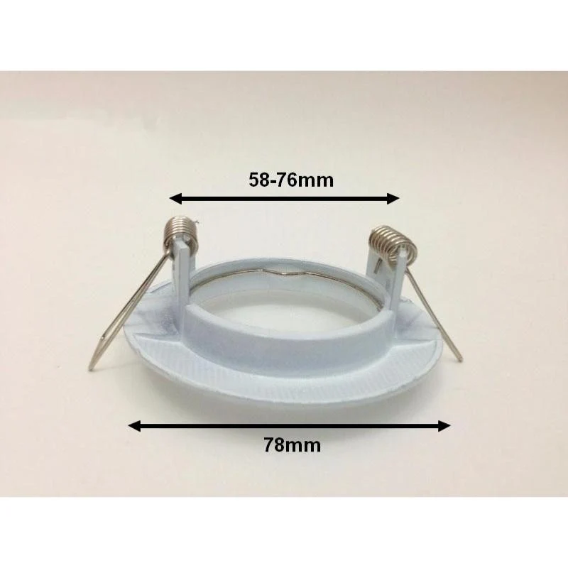 Support Spot Encastrable GU10 Rond en Acier Couleur INOX
