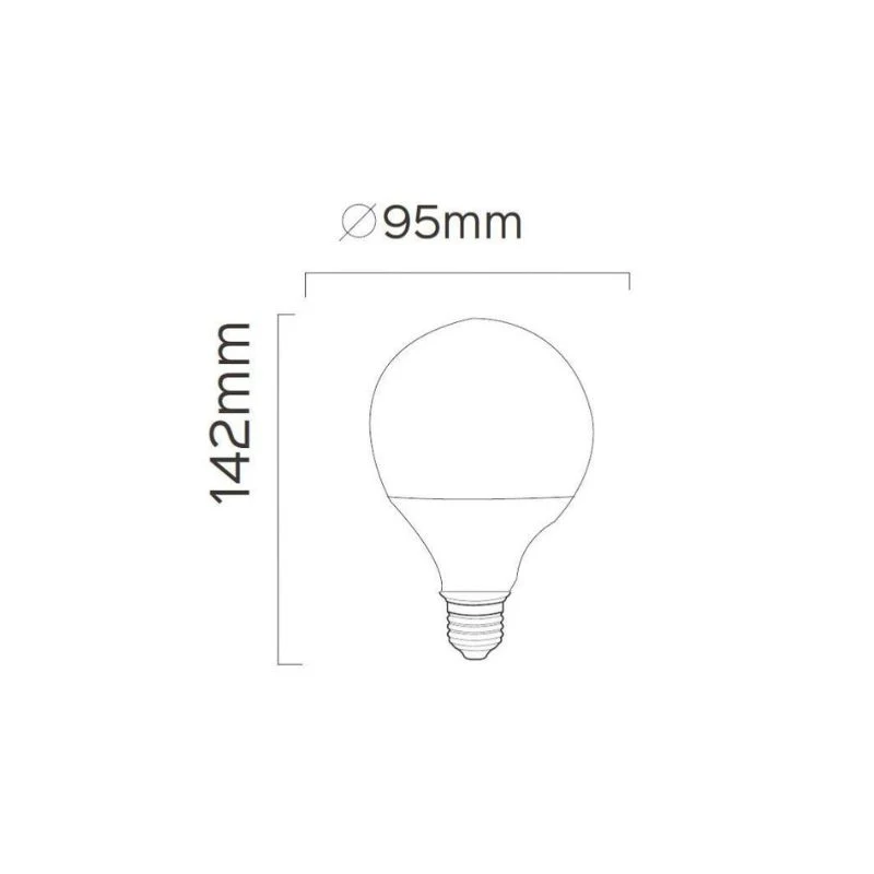 Pack de 10 - Ampoule LED Connectée WiFi E27 11W G95 RGBW