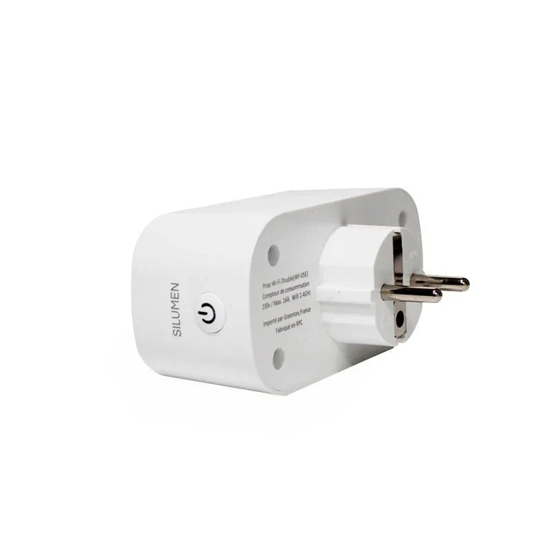 Prise Connectée WiFi Double avec Minuteur et Compteur de consommation