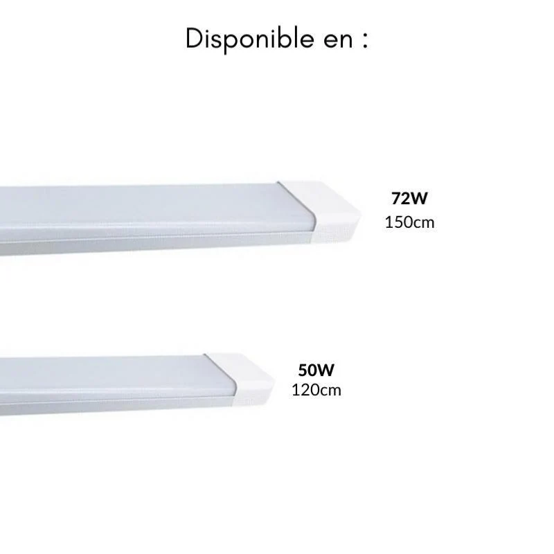 Pack de 10 - Réglette LED 120cm 50W