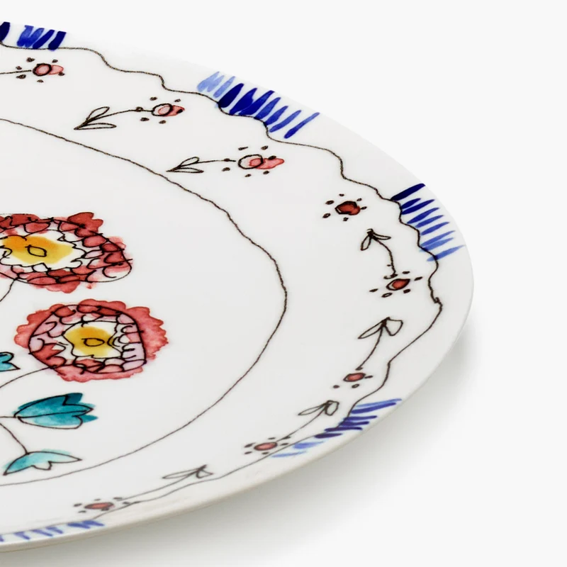 Serax Midnight Flowers Serving Plate