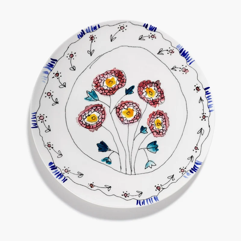 Serax Midnight Flowers Serving Plate