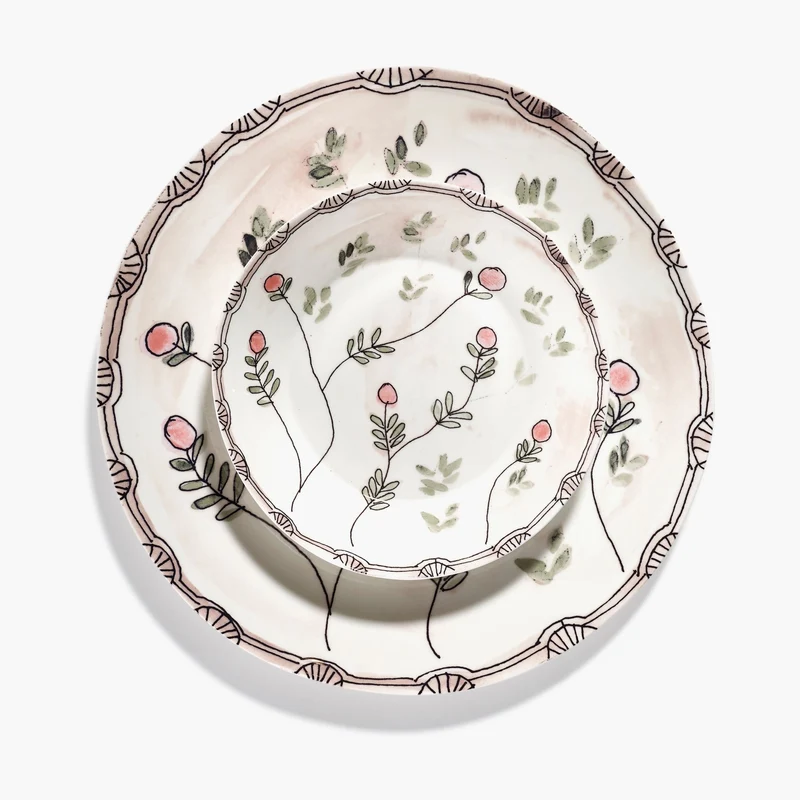 Serax Midnight Flowers Serving Plate