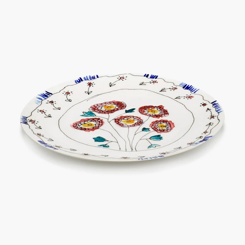 Serax Midnight Flowers Serving Plate