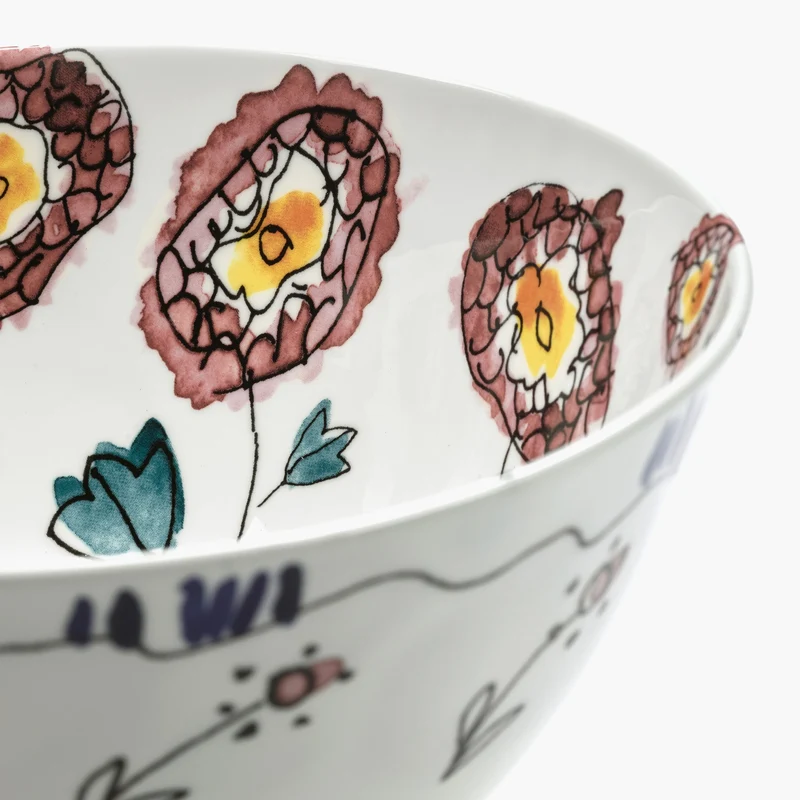 Serax Midnight Flowers Serving Bowl