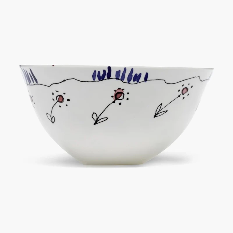 Serax Midnight Flowers Serving Bowl