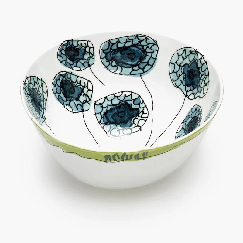 Serax Midnight Flowers Serving Bowl