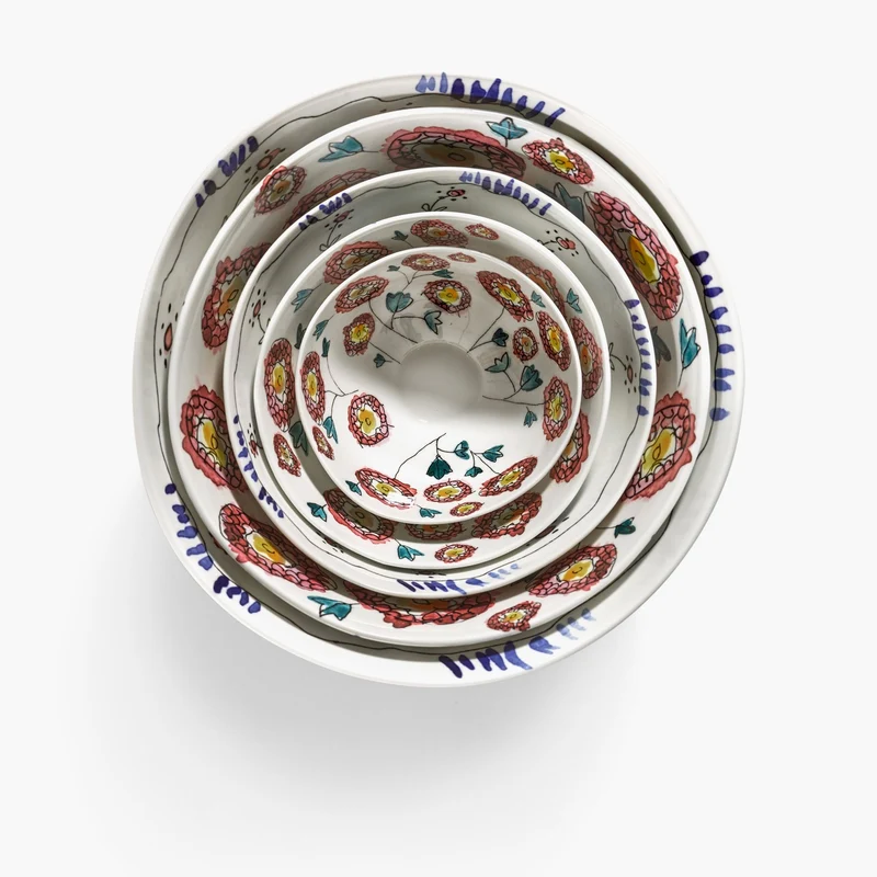 Serax Midnight Flowers Serving Bowl