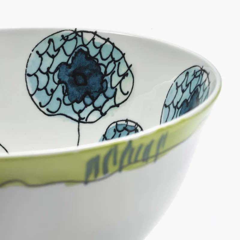 Serax Midnight Flowers Serving Bowl