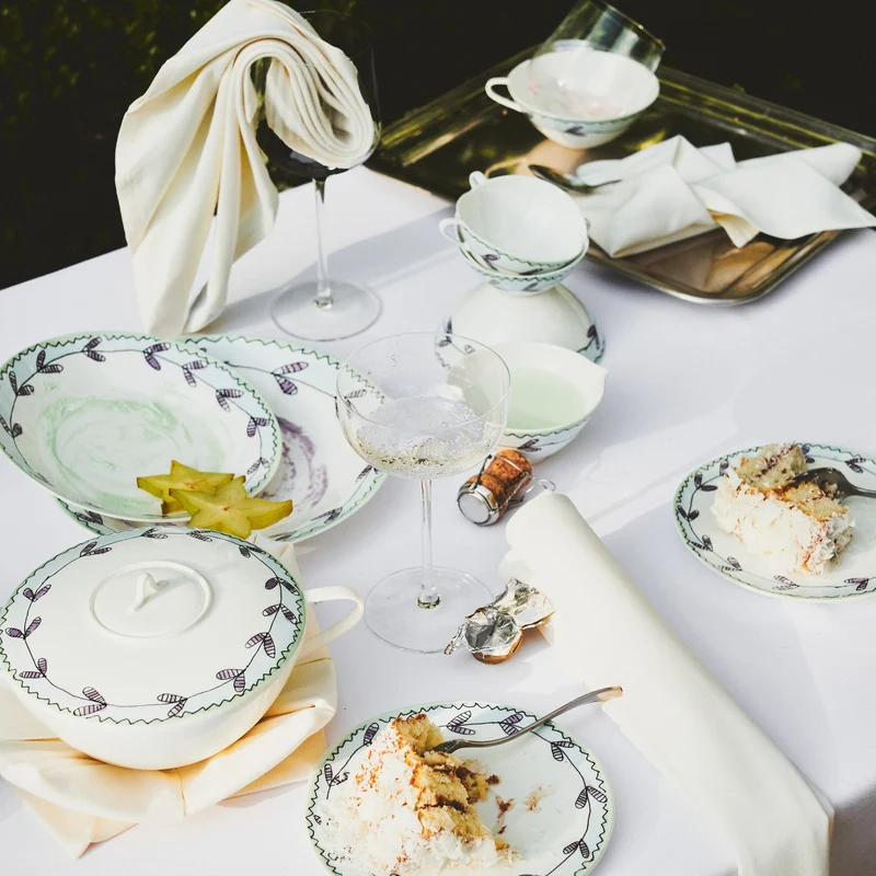 Serax Midnight Flowers Saucer Tea Cup