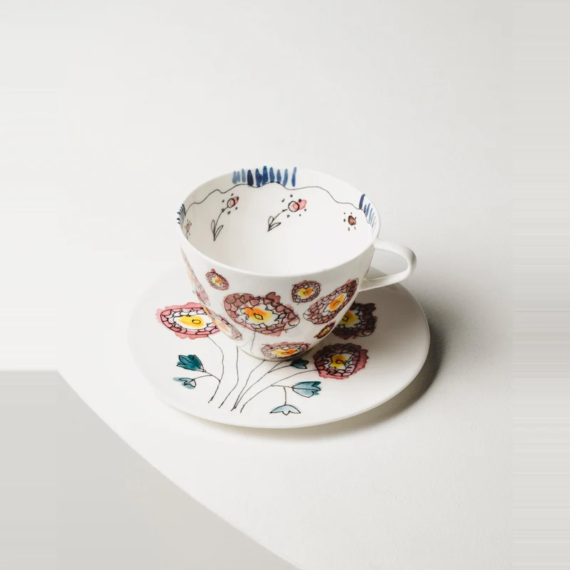 Serax Midnight Flowers Saucer Coffee Cup High