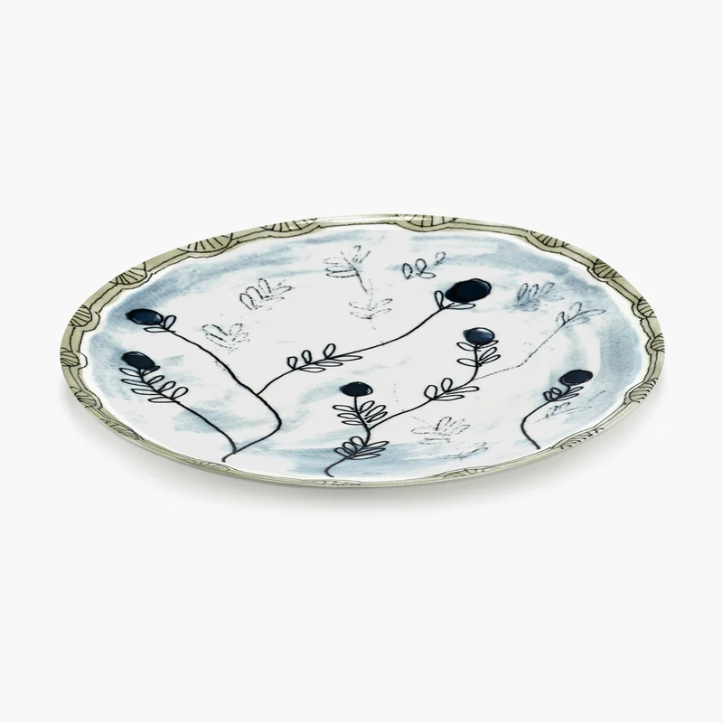 Serax Midnight Flowers Dinner Plate