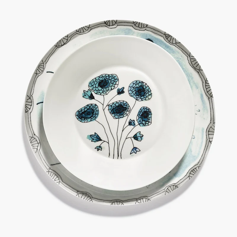 Serax Midnight Flowers Deep Plate