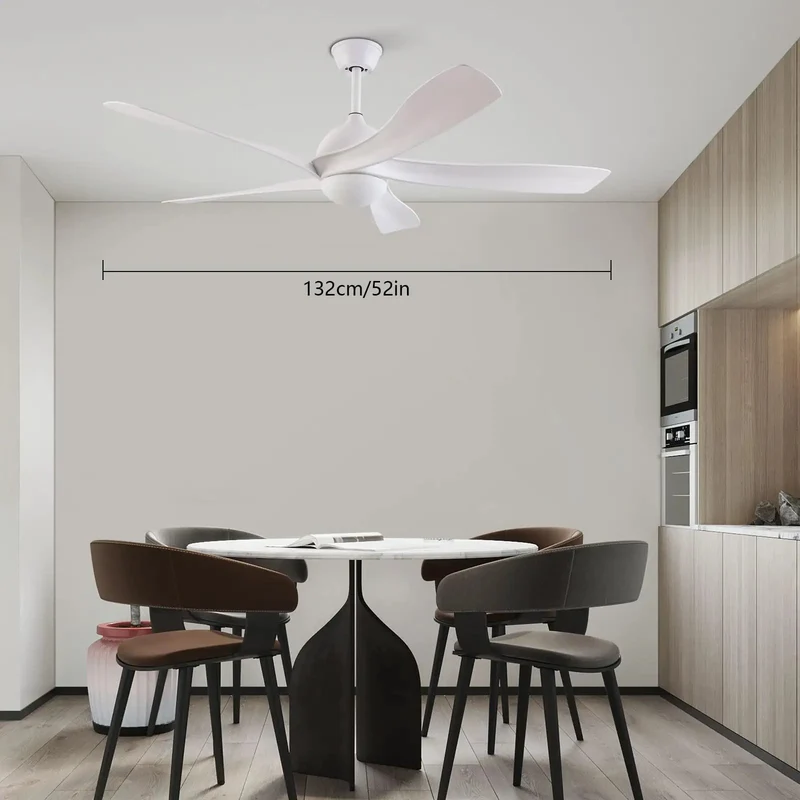 Heavy Duty Ceiling Fan With Built In Ambient Light And Fast Acting Remote Providing Six Smooth Speeds And A Reversible Pure Copper Motor Crafted From Tough Rust Proof Iron For Easy Chill Comfort In Bedrooms Or Living Rooms