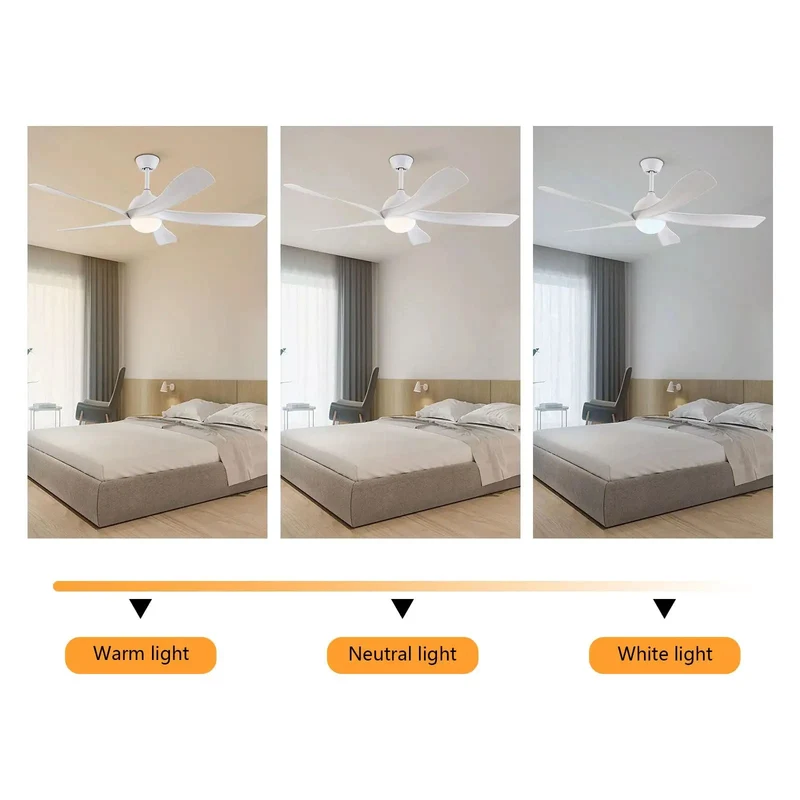 All Season Iron Frame Ceiling Fan With Led Light And Slick Handheld Controller Offering Six Smooth Speed Settings And Bright 2200 Lumen Output Perfect For Adding A Chill Vibe To Your Bedroom While Ensuring Top Shelf Durability Year Round