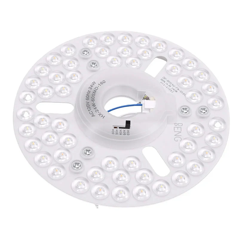 6.3 Inch Slick LED Ceiling Fan Light Retrofit Board With Magnetic Snap On Install And Adjustable 5CCT Warm To Cool White Quick Swap For Hassle Free DIY Fixes