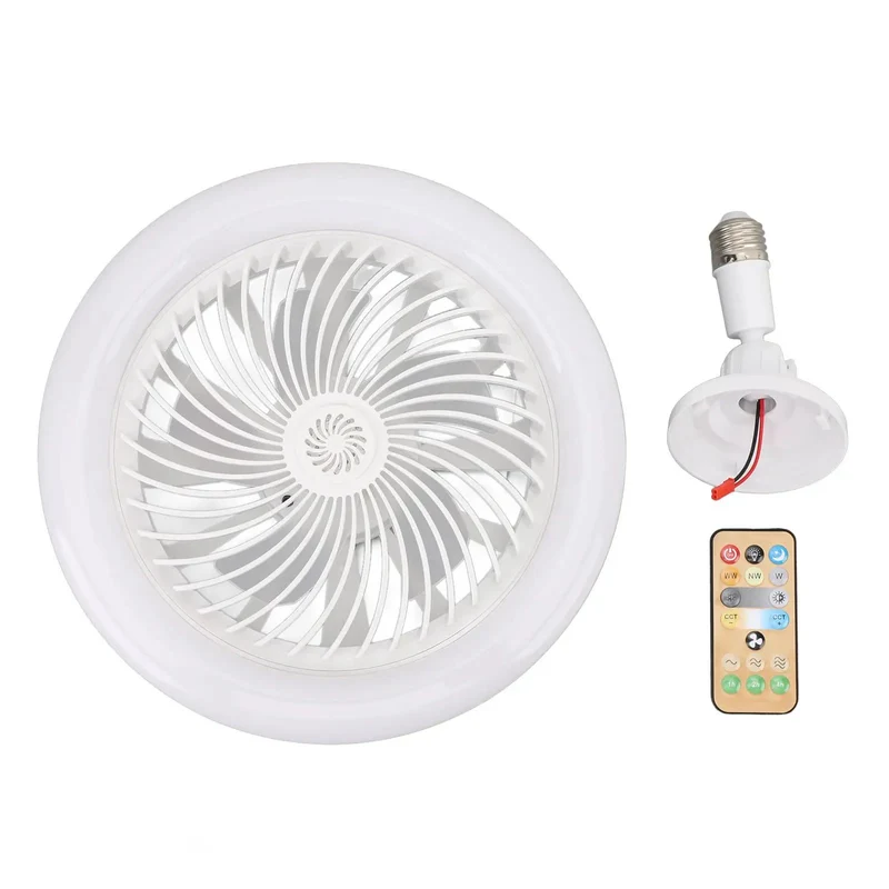 Super Slick Led Ceiling Fan With Remote Control 30W Totally Silent Enclosed Light Reversible Dimmable For Bedroom And Living Room Whisper Smooth Airflow Zero Fuss Home Setup