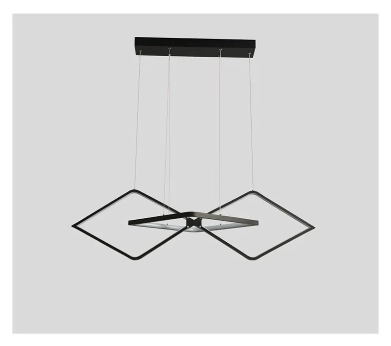 Level Up Your Space With Badass Minimalist Led Pendant Light Dimmable Remote Control Aluminum Build Soft Silicone Strip Non Dazzling Glow Perfect For Dining Table Living Room Office Shop Black White L100Cm