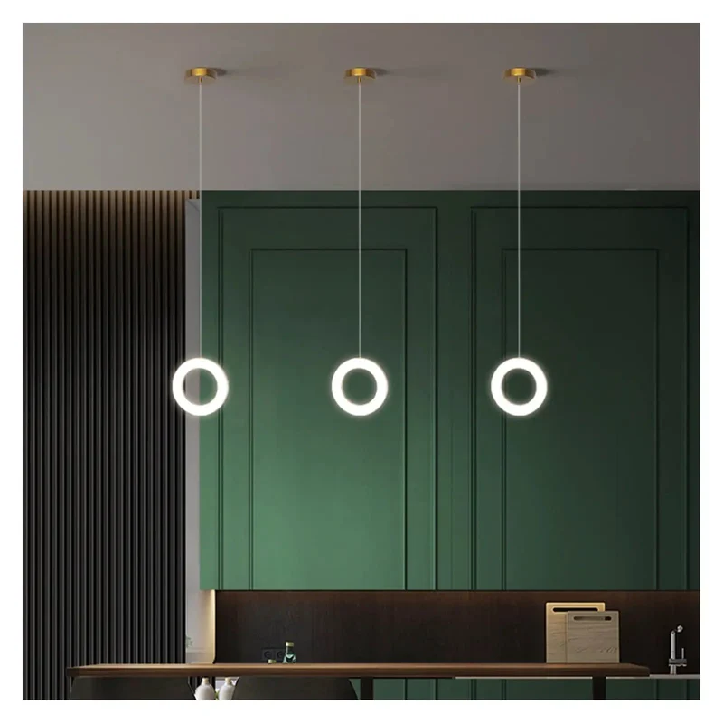 Super Sleek Gold Acrylic Pendant Lights With Dead Simple Stepless Dimming For Modern Dining Room And Kitchen Island Decor Top Notch Warm Vibe Plus Eye Friendly LED Build