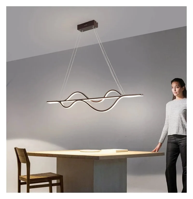 Superior Build Modern Dimmable Led Pendant Light With Anti Glare Chill Lighting And High Transmission Nano Silica Strips For Dining Room Kitchen Bar Setup