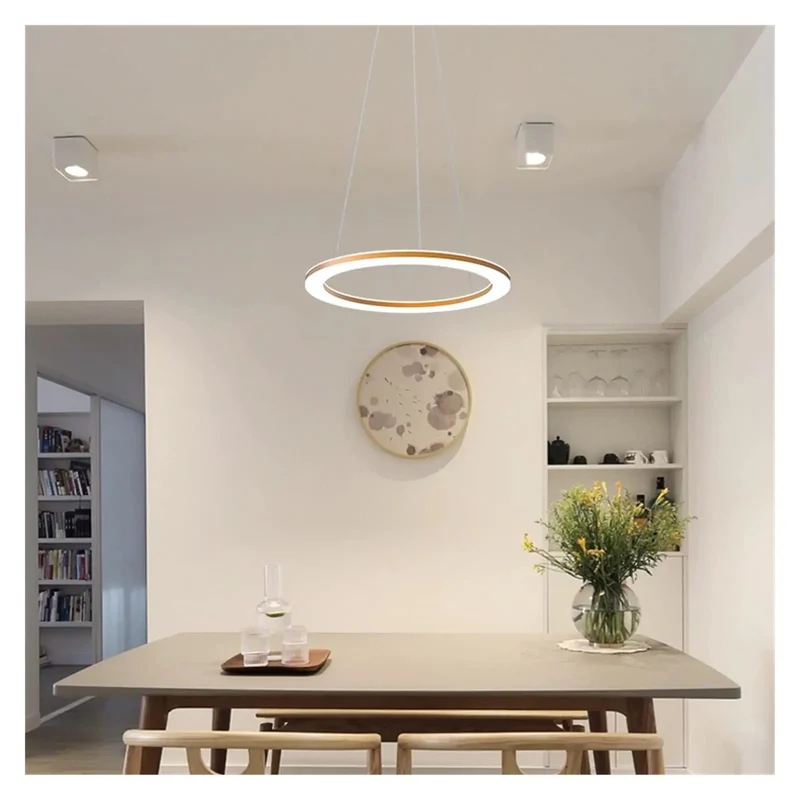 Modern LED Pendant Lamp Acrylic Circle Shade Stepless Dimmable Dining Kitchen Island Fixture Delivering Smooth Warm Ambient Glow For A Legit Cozy Home Boost With Sick Design Vibes And Top Tier Styling