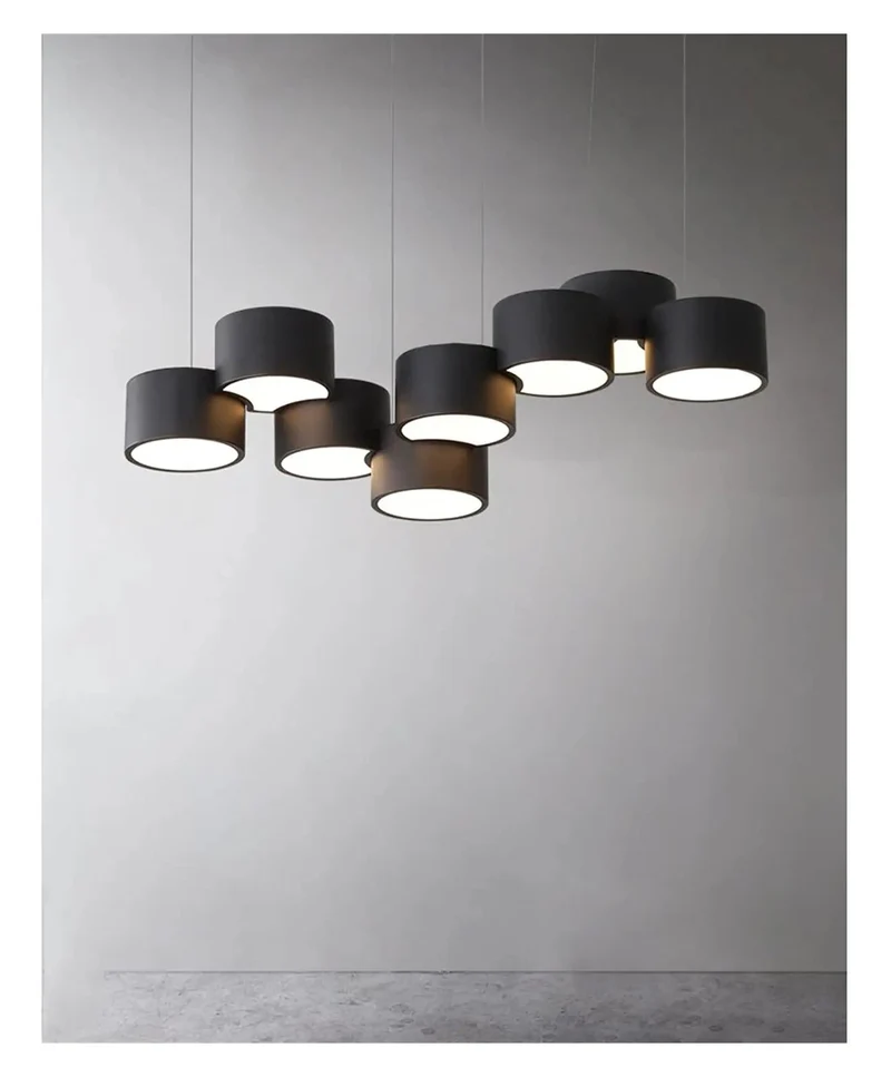 Top Shelf 6 Head LED Ceiling Light Drop Dead Gorgeous Design With Smooth Dimmable Warm Glow Slick Black Iron Frame And Scratch Proof Acrylic Shades Built Tough For Everyday Kitchen Dining Room Or Office Pendant Lamp