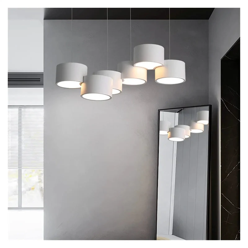 Modern Dimmable Led Pendant Light With Six Or Eight Hanging Lanterns For Kitchen Living Room And Office Built With Top Shelf Iron Craftsmanship Antirust Coating And Nano Acrylic Shades Dishing Out Smooth Warm Glow And Zero Hassle Setup For Your Next Home