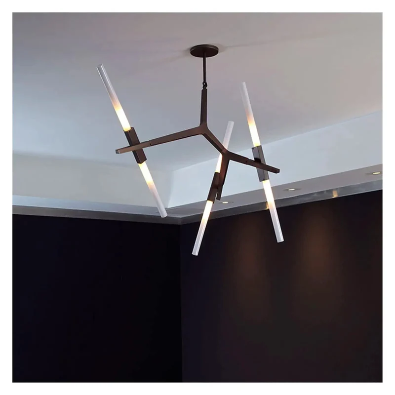 Sleek Nordic Inspired 10 Light Iron Pendant Chandelier With Herringbone Geometric Wire Design Dimmable G9 LED Compatible For Dining Room Living Space Modern Black Aesthetic Vibe And Minimalist Statement Decor