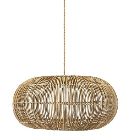 Lustre suspension en rotin pour Salon