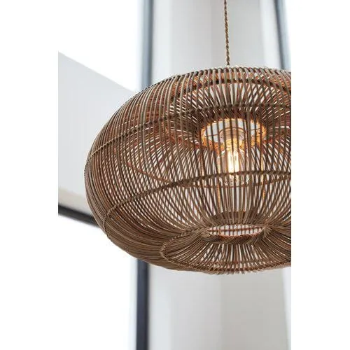 Lustre suspension en rotin pour Salon