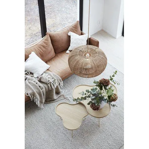 Lustre suspension en rotin pour Salon