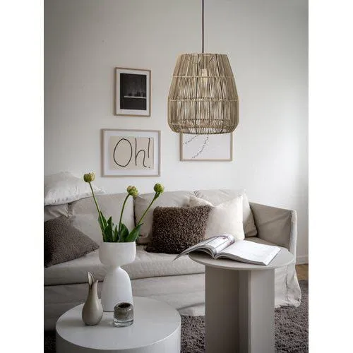 Suspension naturelle imitation rotin pour Salon