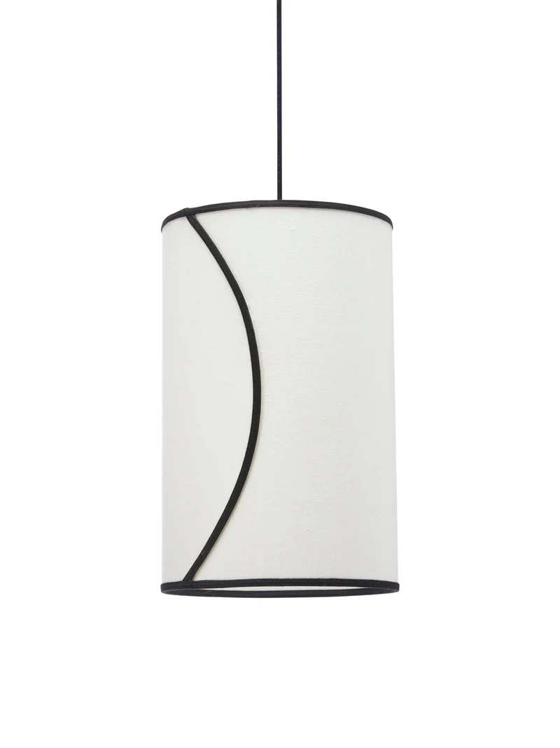 Suspension coton blanche et noire Salon