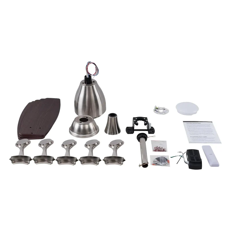 42 Inch Ceiling Fan With Heavy Duty Iron Frame And No Fuss Remote Control Featuring Five Slick Blades Plus Adjustable Led Lighting For Instant Room Vibes And Dependable Summer Cooling Comfort