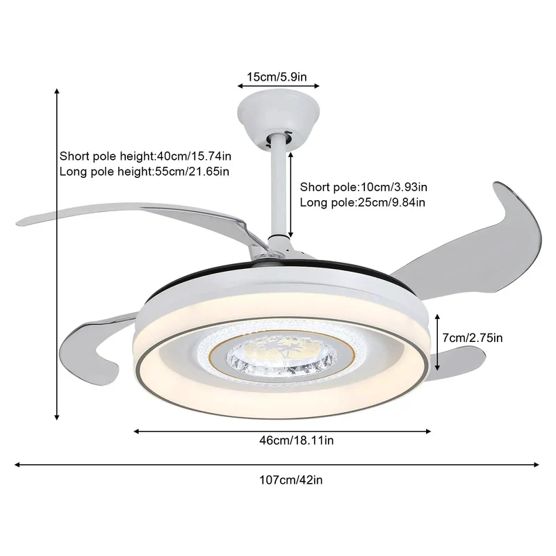 Level Up Your Living Room With This Modern Six Speed Ceiling Fan That Delivers Smooth Whisper Quiet Airflow Hassle Free Remote Control And Crisp Led Ambient Lighting For Endless All Season Chill
