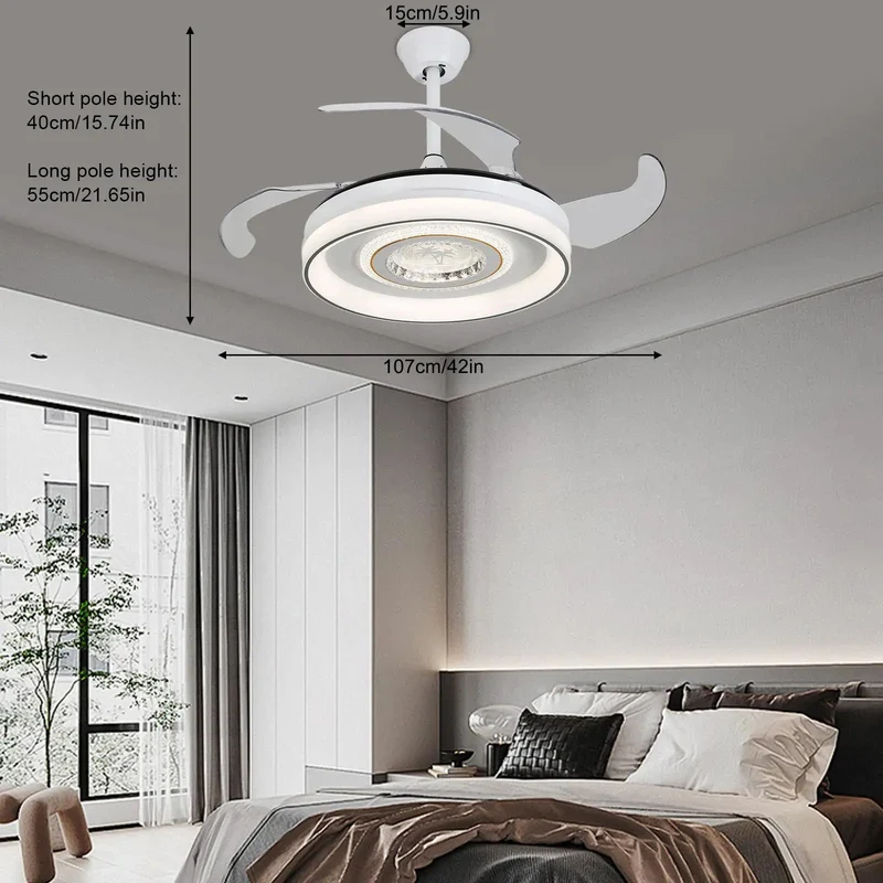 Level Up Your Living Room With This Modern Six Speed Ceiling Fan That Delivers Smooth Whisper Quiet Airflow Hassle Free Remote Control And Crisp Led Ambient Lighting For Endless All Season Chill