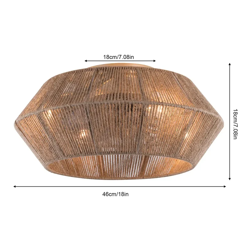 Top Tier Handwoven Rattan Ceiling Fan With Built In Light And Convenient Remote Control Totally Dope For Bedroom Or Living Room Setup Delivers Sweet Breeze Through Five ABS Blades Hidden Under Authentic Woven Twine Shade