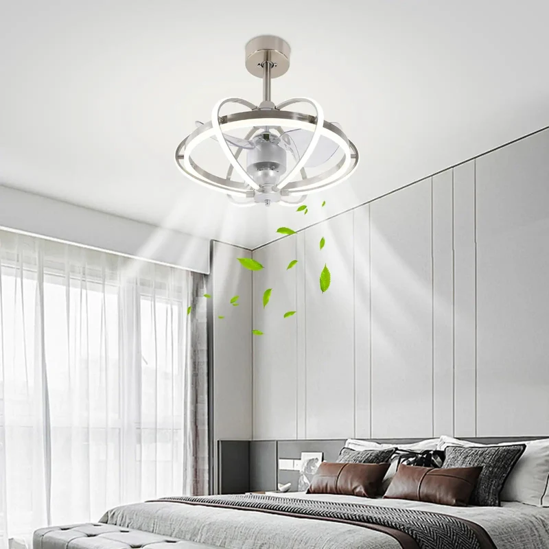 Heavy Duty Ceiling Fan With Integrated Light 6 Speed Whisper Quiet Motor 3 Color Temperature Selection Sturdy Iron And Aluminum Frame Acrylic Blades Sharp Aesthetic Rock Solid Mount Great For Chill Spaces