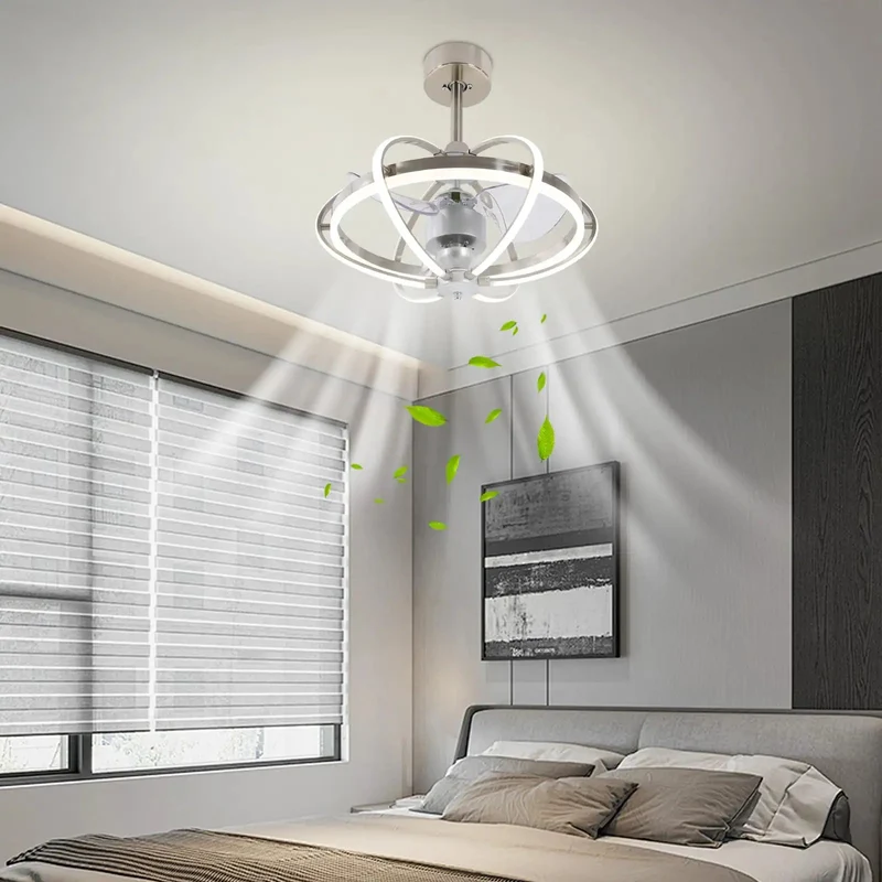 Heavy Duty Ceiling Fan With Integrated Light 6 Speed Whisper Quiet Motor 3 Color Temperature Selection Sturdy Iron And Aluminum Frame Acrylic Blades Sharp Aesthetic Rock Solid Mount Great For Chill Spaces