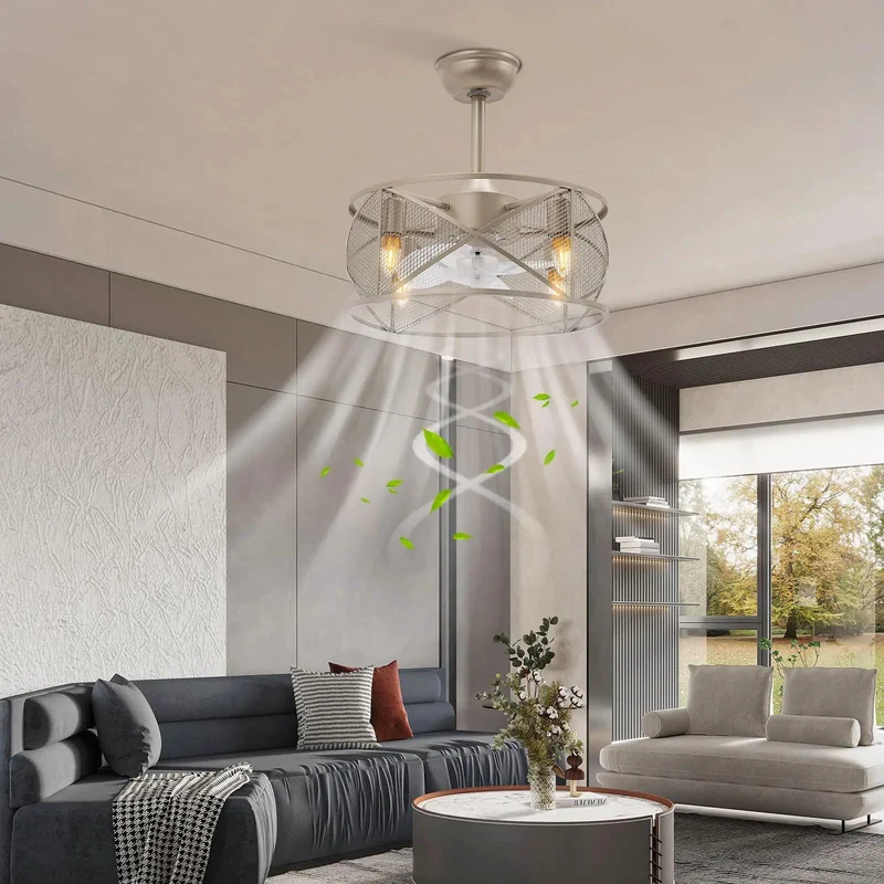 Top Notch 3 Blade Ceiling Fan With Built In Room Light And Smooth Reversible Airflow Settings Featuring Ultra Quiet Silent Operation Plus Heavy Duty Pure Copper Motor For Effortless Chill Cooling Vibes Indoors Every Day