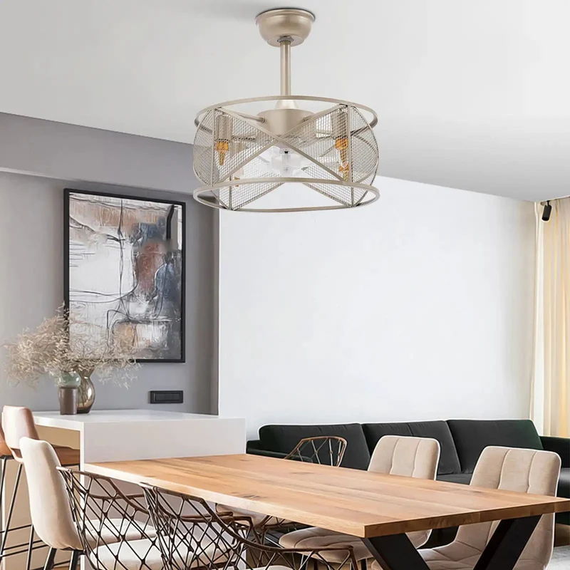 Top Notch 3 Blade Ceiling Fan With Built In Room Light And Smooth Reversible Airflow Settings Featuring Ultra Quiet Silent Operation Plus Heavy Duty Pure Copper Motor For Effortless Chill Cooling Vibes Indoors Every Day