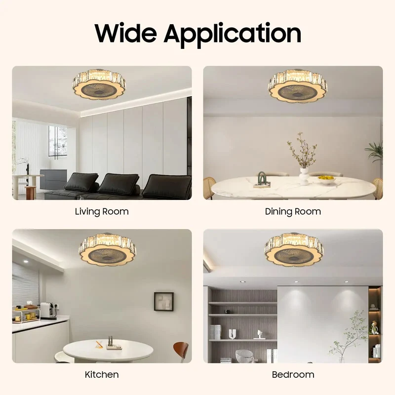 Super Chill 23 Inch Ceiling Fan With Tri Color Remote Dimmable Lighting And Ultra Silent Pure Copper Motor For Bedroom Or Den Wireless Controller Smooth Spin Easy Install No Hassle Design