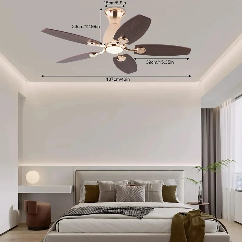 Slick Modern Gold Ceiling Fan With Chandelier Light And Five Blades For Living Rooms Featuring No Sweat Remote Control Three Tunable Lighting Modes And Real Deal Quiet Airflow For A Total Home Vibe Upgrade