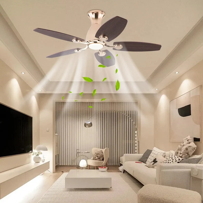 Slick Modern Gold Ceiling Fan With Chandelier Light And Five Blades For Living Rooms Featuring No Sweat Remote Control Three Tunable Lighting Modes And Real Deal Quiet Airflow For A Total Home Vibe Upgrade